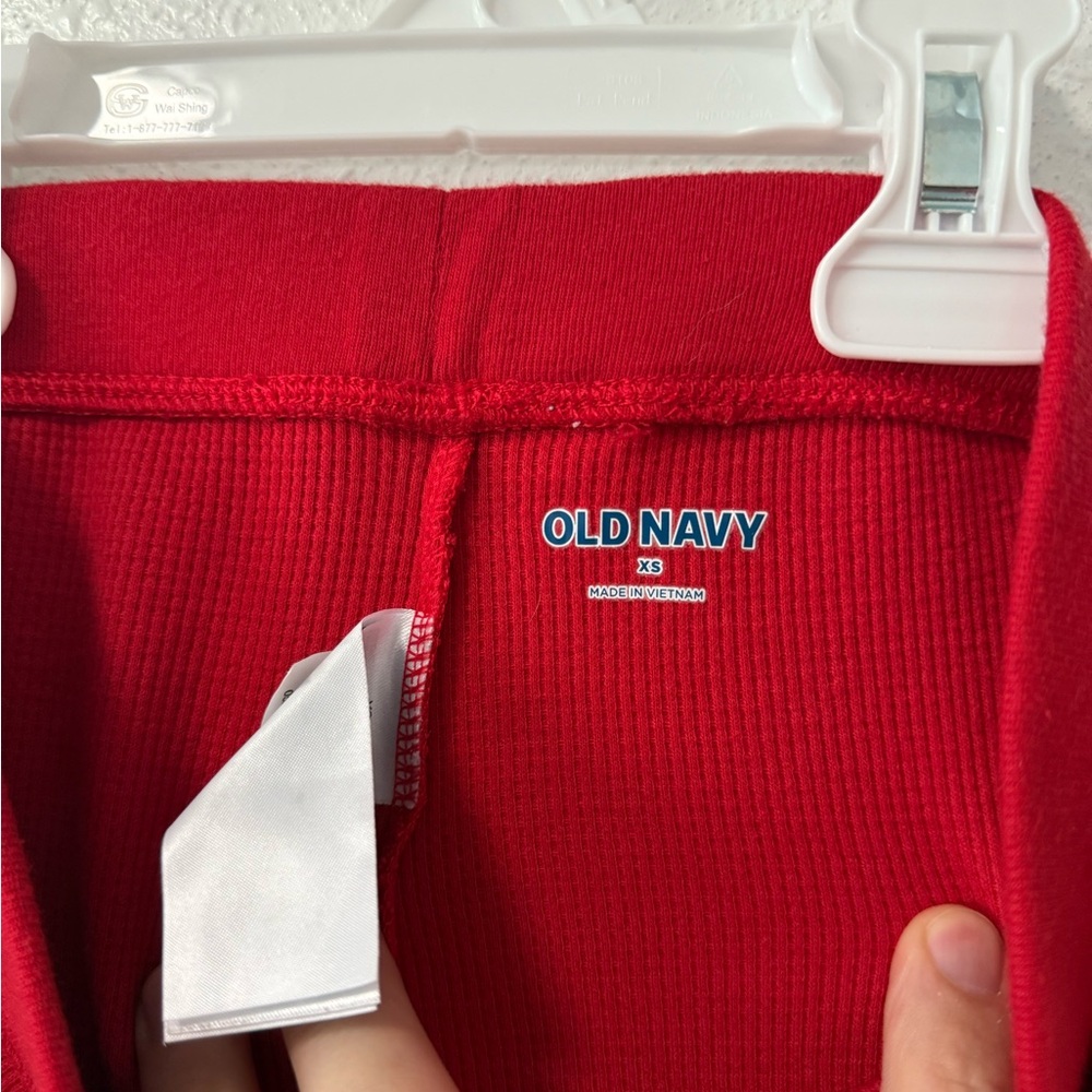 Old Navy Red Sweatpants with Textured Fabric